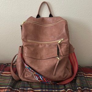 Leather backpack